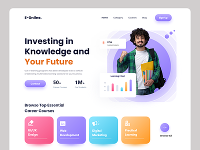 E- learning landing page