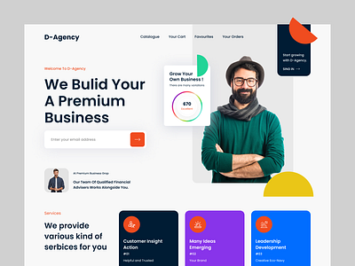 Digital Agency landing page design home page landing landing page landingpage ui web page website design