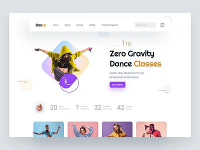 Dance Classes Website Design ballet choreography dance dance classes dance music dance studio dancer disco hiphop home page landing landing page landingpage music band musician party singer web page website design