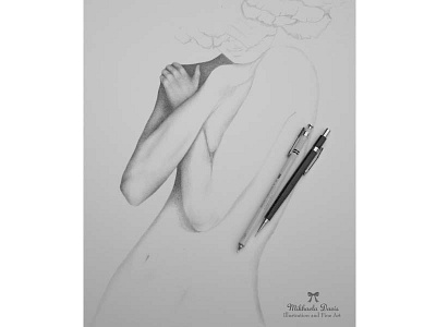 WIP drawing figure girl mikhaela davis nude sketch