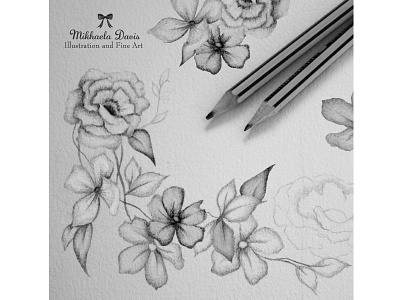 ~ Floral Details ~ drawing flowers graphite illustration mikhaeladavis pencil