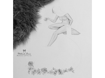 WIP blackandwhite contemporaryart drawing graphite illustration mikhaeladavis mikhaeladavisillustration nudeart pencildrawing shading surrealism