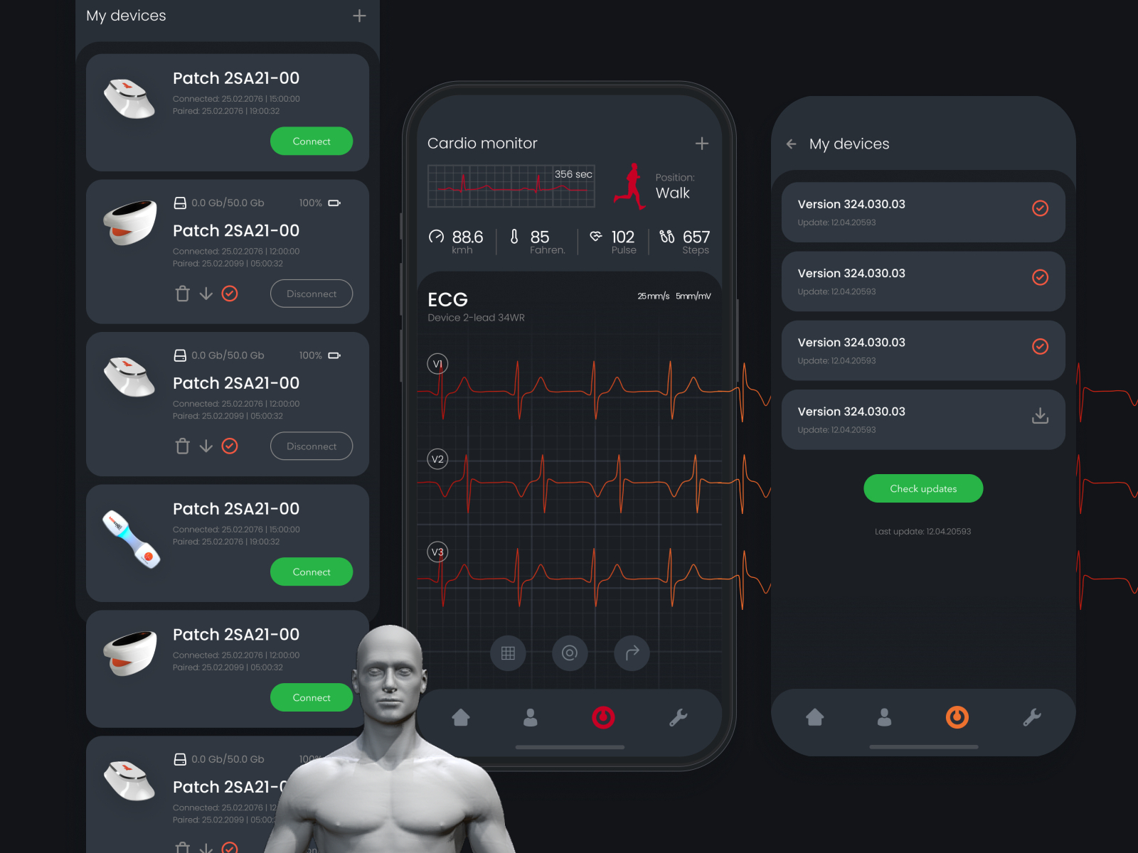 Health monitor UI/UX by Vladislav Gudojnicov on Dribbble