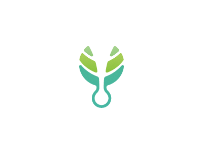 Logo idea. concept drop fun green leaf logo mark nature water wip