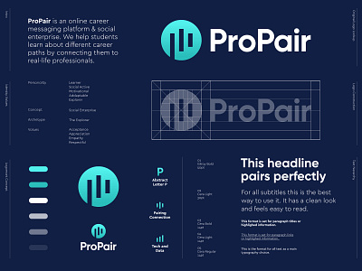 ProPair - Logo Design 🌐 business career connect connecting digital enterprise global logo logo design match network networking pair pairing platform pro professional social student work