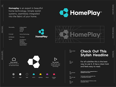 HomePlay - Logo Redesign ▶️ airplay app application cinema home music play player redesign smart system technology tv wifi
