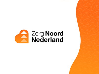Zorg Noord Nederland - Logo Design 🧡 aim arrow care dutch health healthcare heart human logo logo design medic medical nederland netherlands noord north orange people personal zorg