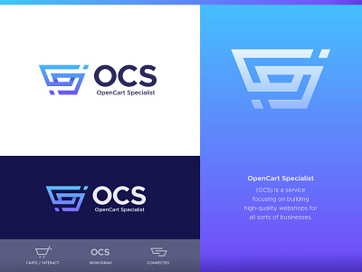 OpenCart Specialist - Logo Design (2) 🛒 abstract abstract logo brand identity branding branding design cart connect creative logo gradient identity lettering lettermark logo logo connection logo design logo monogram logos monogram ocs visual identity design