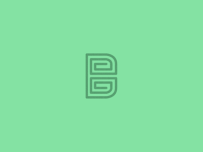 B Mark. art b concept letter line mark monogram