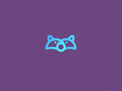 Racoon Icon. animal art blue fun icon idea line logo mark purple racoon wip