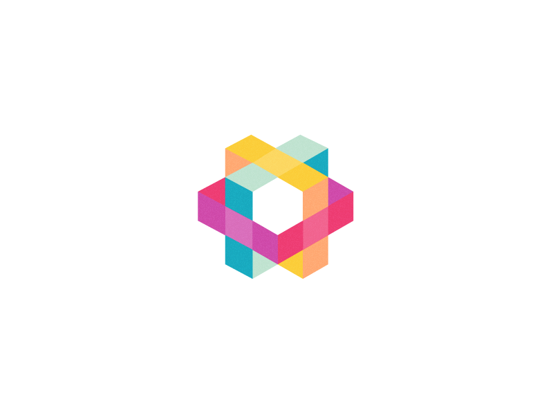 BoldMedia Logo. logo bold media concept bricks cube colors bright happy mark branding