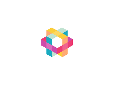 BoldMedia Logo. bold branding bricks bright colors concept cube happy logo mark media