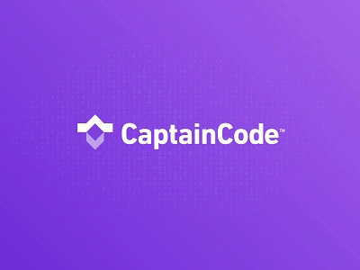 CaptainCode - Logo Design bracket branding captain code creative logo creative logo design data dev develop development fintech identity logo logo design management organize purple gradient software technology visual identity design