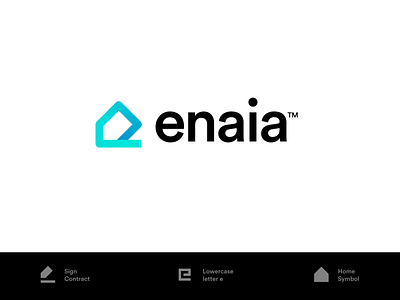 Enaia - Logo Design branding broker enaia home logo design real estate