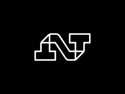 NT Ambigram ambigram branding creative logo lettermark line logo monogram nt