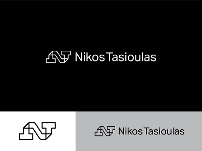 NT - Ambigram identity ambigram branding creative digital designer freelance lettermark logo monogram nikos symbol visual identity design wordmark