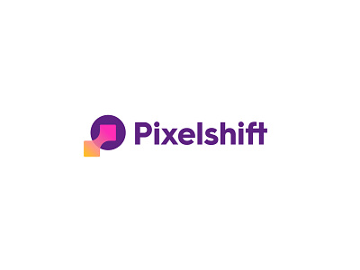 Pixelshift - Logo Design block build builder develop lettermark logo monogram p pixel pixel art platform shift web