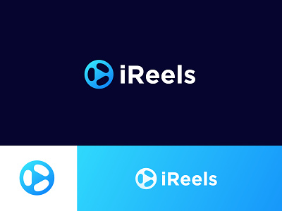 iReels - Logo Design 🎞⁣ app brand identity branding film instagram logo logo design play reel reels roll smart app video visual identity design