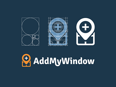 Add My Window - Construction Grid. ad add custom golden logo money my pinpoint ratio type typo window