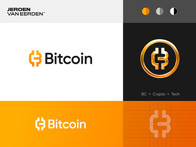 Bitcoin - Logo redesign ₿ v2 bitcoin bitcoins btc creative logo design crypto cryptocurrency finance fintech lettermark logo logo design logo redesign monogram startup symbol
