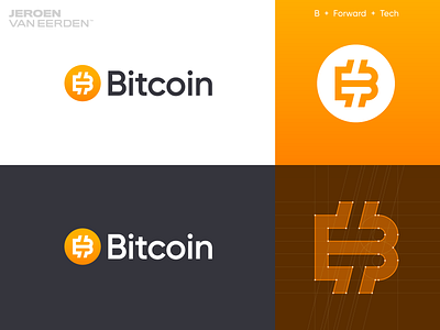 Bitcoin - Logo redesign ₿ v3 b bitcoin btc coin creative logo crypto crypto currency cryptocurrency finance fintech gradient illustrator logo logo design logo designer logo update monogram redesign startup vector