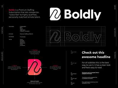 Boldly - Logo Design - Micro Style guide a b c d e f g h i j k l m n b monogram bold boldly branding contract hands human hurme jeroenvaneerden lettermark logo design micro monogram o p q r s t u v w q y z shake staffing styleguide subscription symbol
