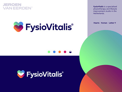 FysioVitalis - Logo Design v5 a b c d e f g h i j k l m n branding connect fit fysio heart human lifestyle logo logo design o p q r s t u v w x y z physical therapy physiotherapy sport t h e q u i c k b r o w n f o x vitalis