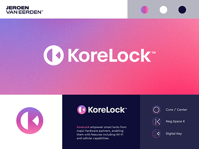 KoreLock - Logo Design v2 a b c d e f g h i j k l m n branding connect core digital key future hardware identity design korelock lock logo monogram o p q r s t u v w x y z smart software startup t h e q u i c k b r o w n f o x visual identity design wifi