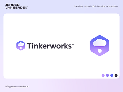 Tinkerworks - Logo Design v4 cloud computing creative creativity identity logo tech thought tink tinker works
