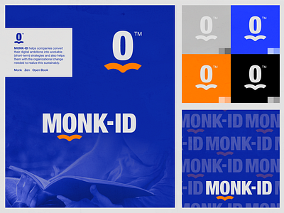 MONK-ID - Logo Proposal book brand identity branding calm letter monogram logo logo design monk open book symbol visual identity design wordmark zen