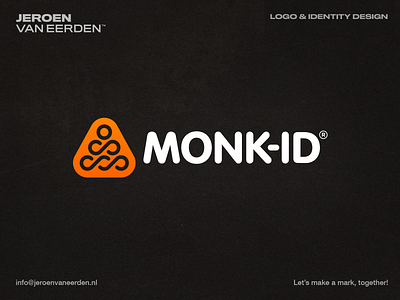 Monk-ID - Concept 3 🟠 branding dutch id idea identity design infinity lines logo monk orange organize process progress smart startup street timeline urban