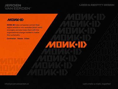 Monk-ID - Logo Wordmark Proposal abstract branding identity design letter design logo logo wordmark opposite organize rebel rebellion strategy symbol visual identity wordmark