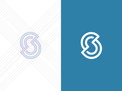 Final S abstract brand branding color grid identity letter lettering logo mark s