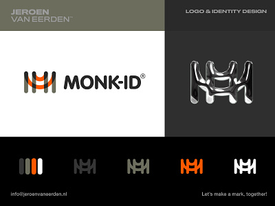 MONK-ID - Logo Monogram ⁣🧡⁣⁣⁣⁣⁣⁣⁣⁣⁣⁣⁣⁣⁣⁣ brand identity design branding id idea identity logo logos m logo m monogram monk monkey monogram visual identity design