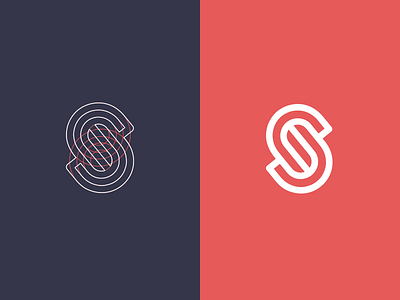 S Monogram with grid. branding grid identity illusion letter lettering logo mark monogram ratio s