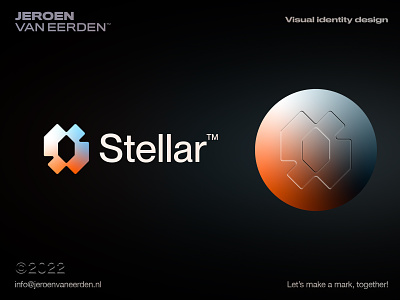 Stellar - Logo Design (unofficial) brand logo creative logo crypto gradient lettermark logo logo design logo monogram logo redesign monogram negative space logo s stellar symbol visual identity design