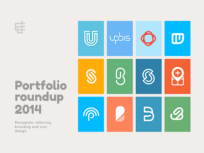Portfolio Roundup 2014. 2014 branding design icon lettering logo monogram portfolio random roundup