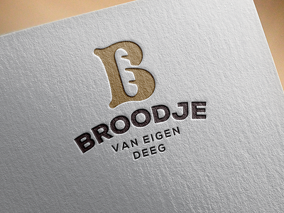 Bakery identity on print. b baguette bake bakery bread burger graphic letter lettering mockup monogram