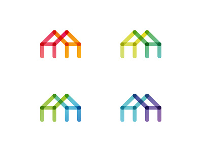 HH Monogram - HouseHolding Services gradient h hh holding house household householding identity lettering monogram services