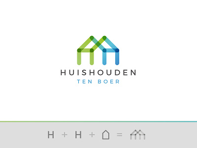 Huishouden Ten Boer gradient h hh holding house household householding identity lettering monogram services