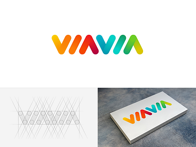 VIAVIA Refined abstract colors fluent identity lettering letters maria mark via viavia