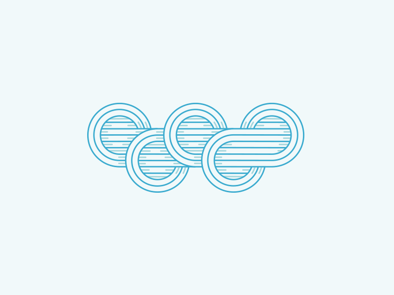 Dribbble Playoff olympics rings circles sport sports tribute overlap yoga lines