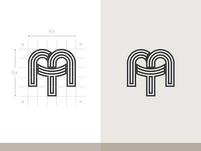 MT Monogram cross identity letter lettering logo m mark monogram mt overlay shades t