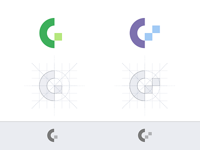 Credit Symbol. abstract c credit credits device finance grid icon logo minimal modern symbol
