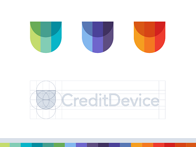 CreditDevice abstract credit credits device finance grid icon logo minimal modern pattern symbol