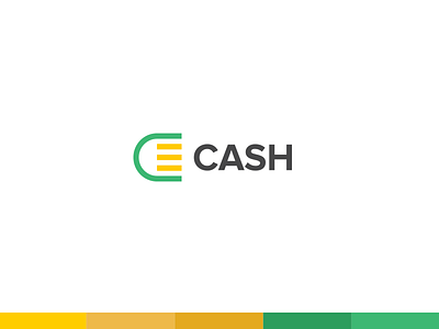 Cash symbol bills branding c cash coins finance identity logo money monogram paper