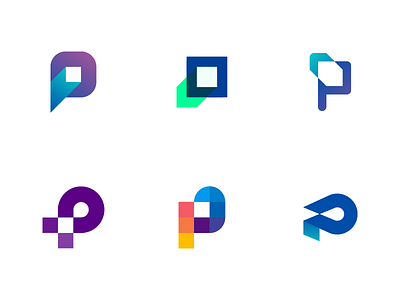 P Monogram - Logo Design branding creative fresh logo mark modern mono monogram p smart symbol transparant