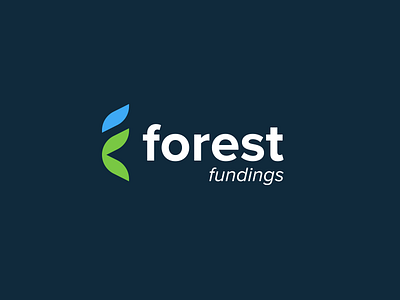Forest Fundings - Refined branding finance forest funding green grid identity invest leaves logo money nature