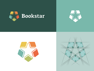 Bookstar identity best book books education favorite identity logo popular read reading star stars