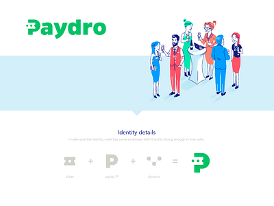 Paydro: Logo Re-branding branding icon identity logo mark monogram p pay payer rebranding ticket